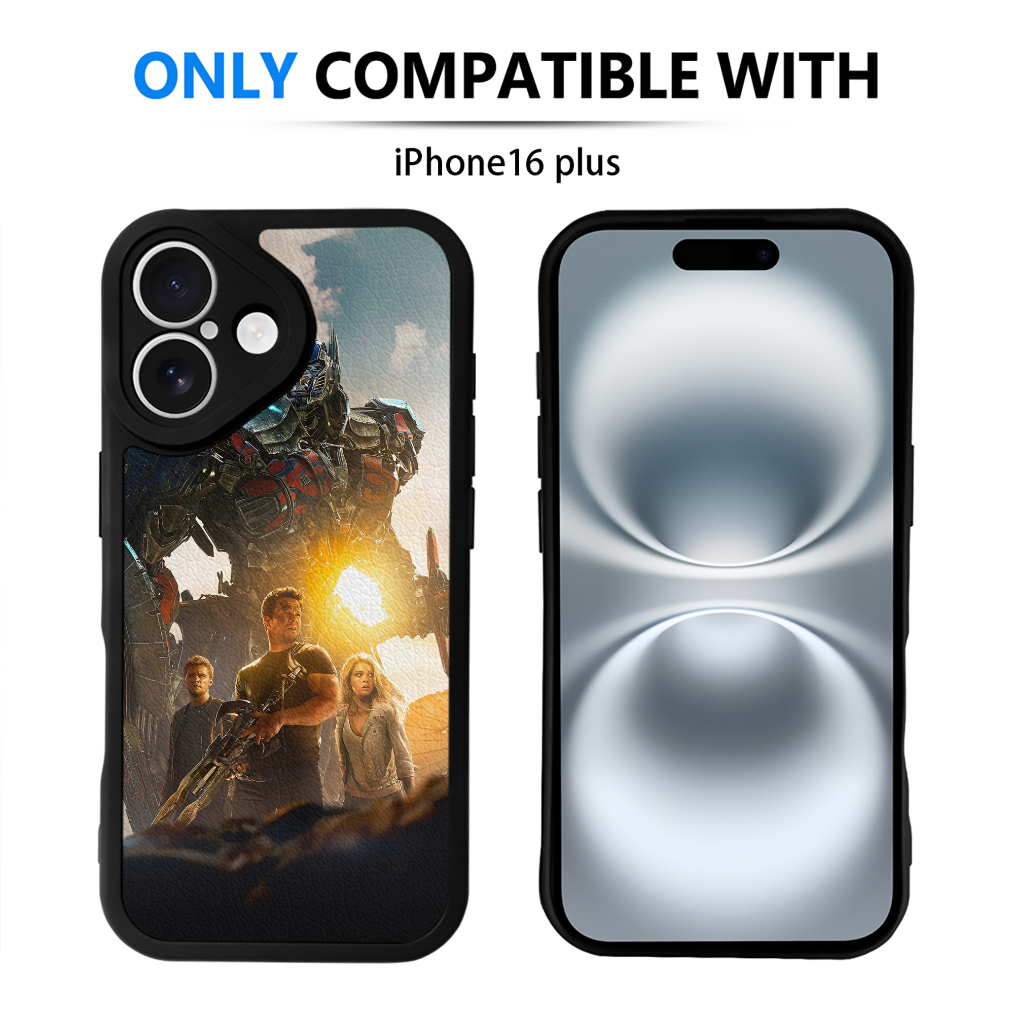 （画像用） Transformers トランスフォーマー 【iPhone 16シリーズ対応】シリコンスマホケース（レザー調） 材質：シリコン